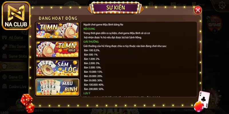 Game bài Na99 - Sảnh chơi thu hút hàng triệu cược thủ mỗi ngày Khuyến mãi trong sảnh game bài Na99