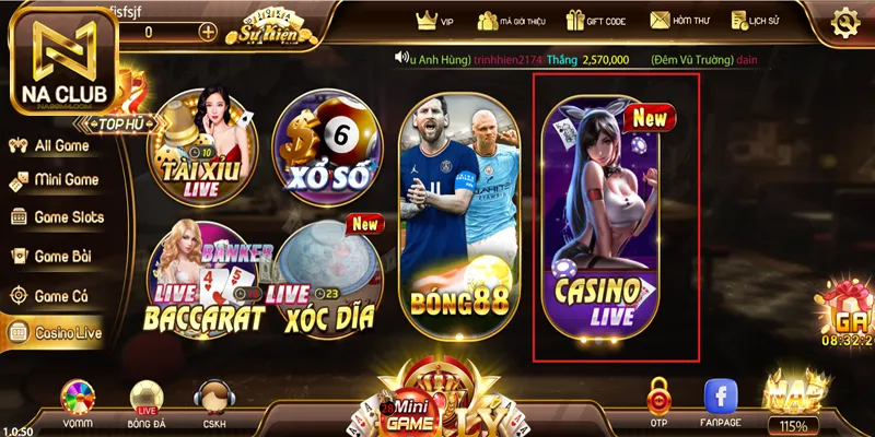 Live casino Na99 - Sân chơi cá cược casino trực tuyến đỉnh cao Sảnh chơi live casino tại cổng game Na99